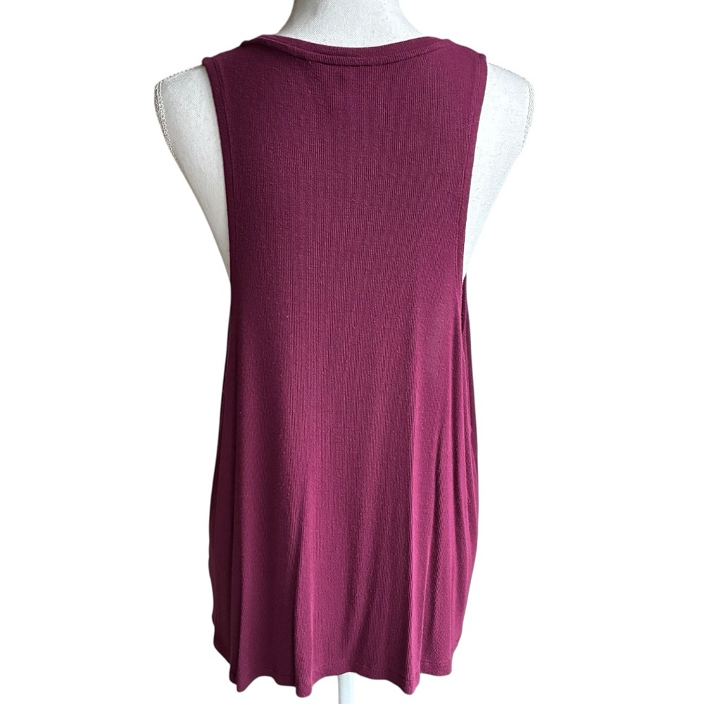 Athleta Well Rested Ribbed Sleep Tank XL Burgundy - Picture 4 of 12